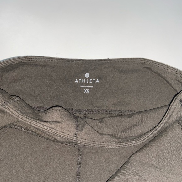 2/$25 Athleta Crop Side Lace Olive Green Leggings - Picture 6 of 6